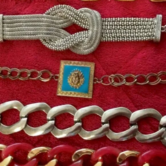 Vintage Lot of 14 Assorted Chain, Link, Beaded Bracelets - Picture 4 of 10